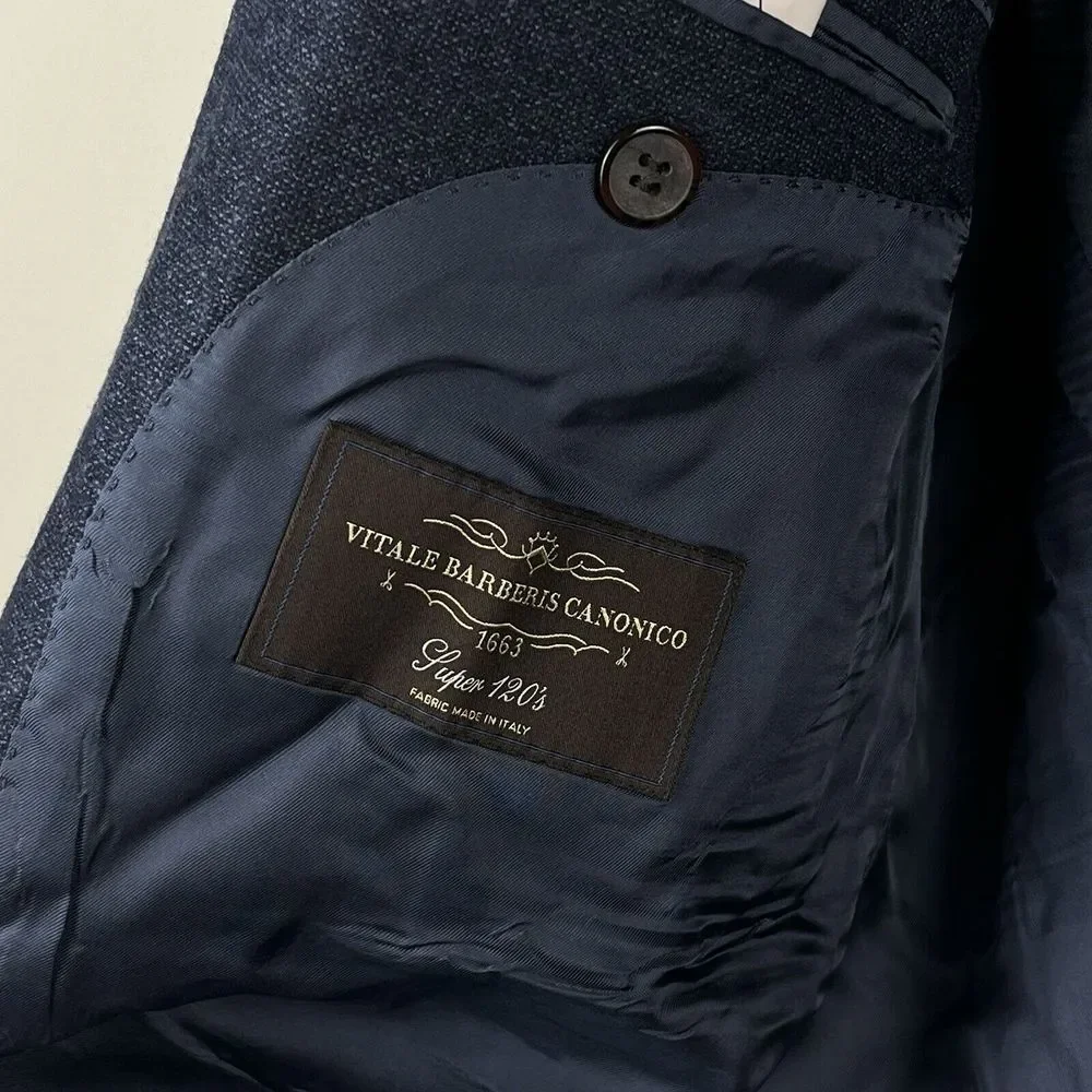 SUITSUPPLY‎ Blueline Vitale Barberis Canonico Blazer Jacket Mens 46L 100% Wool
